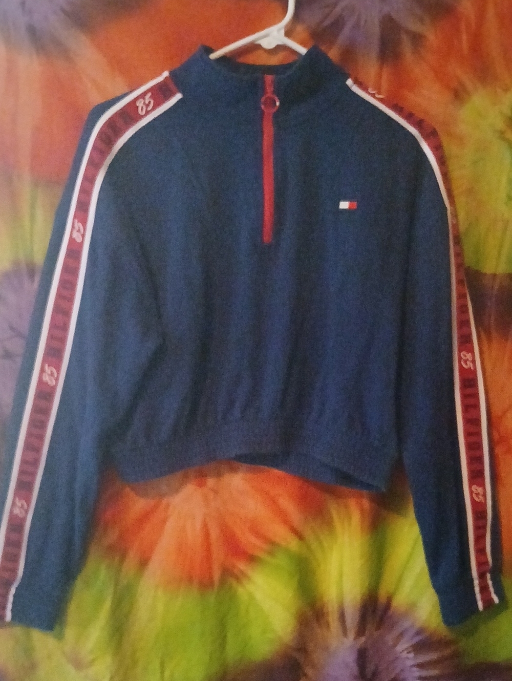 Tommy Hilfiger Sporr Half-Zip Cropped Pullover